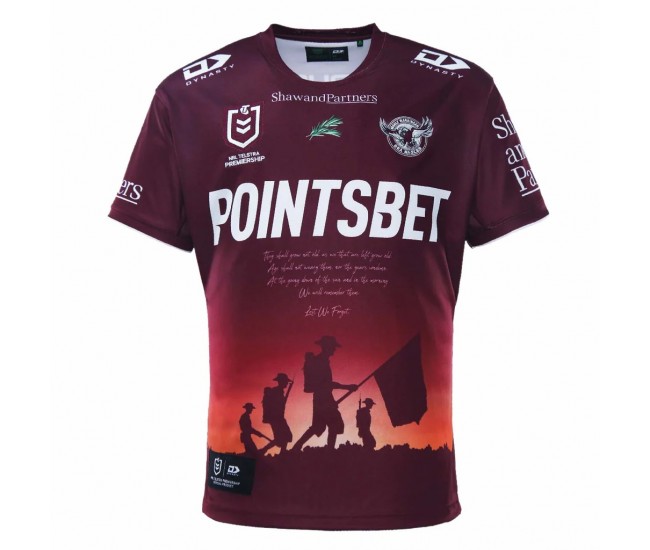 Manly Warringah Sea Eagles Mens Anzac Rugby Jersey 2023