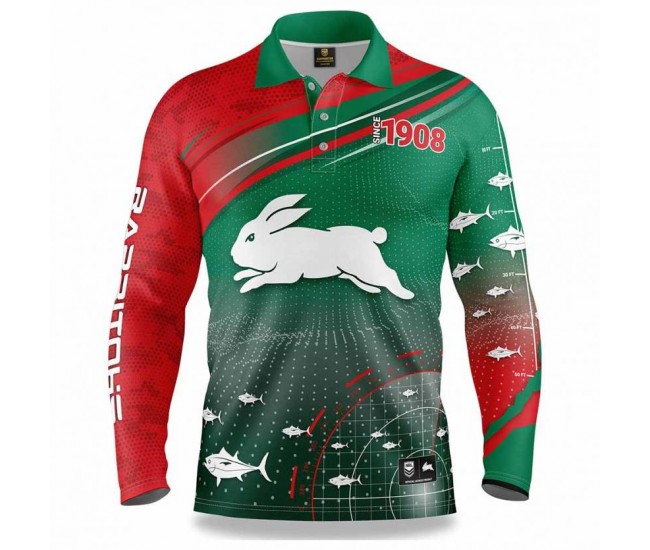South Sydney Rabbitohs Mens Fishfinder Fishing Rugby Shirt 2022