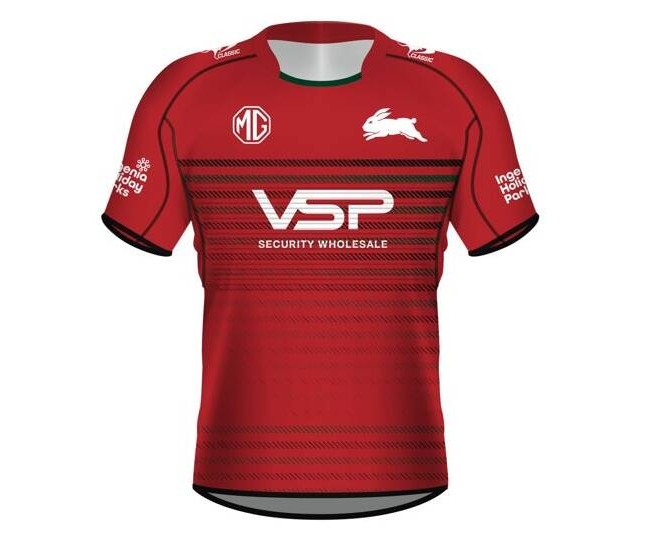 South Sydney Rabbitohs Mens Red Training Rugby Jersey 2024