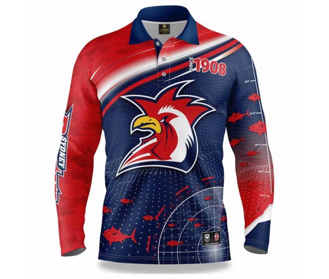 Sydney Roosters Mens Fishfinder Fishing Rugby Shirt 2022