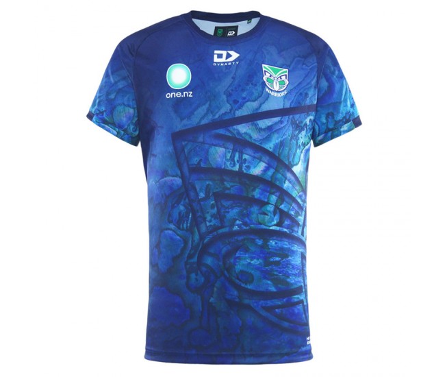 New Zealand Warriors Mens Warm Up Paua Rugby Tee 2025