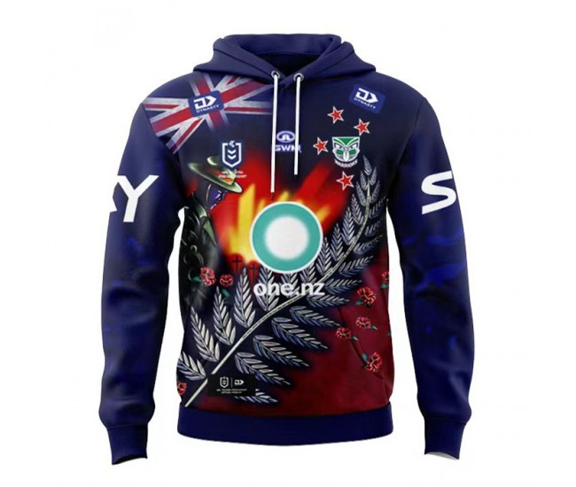 New Zealand Warriors Mens Anzac Rugby Hoodie 2024