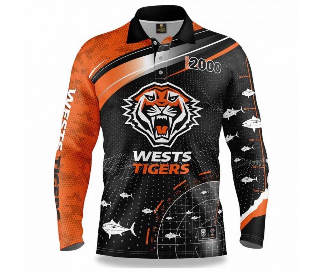 Wests Tigers Mens Fishfinder Fishing Rugby Shirt 2022
