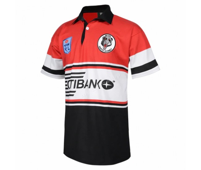 North Sydney Bears Mens NRL Retro Rugby Jersey 1994