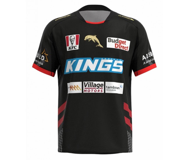 Dolphins Men's Black Training Rugby Jersey 2023