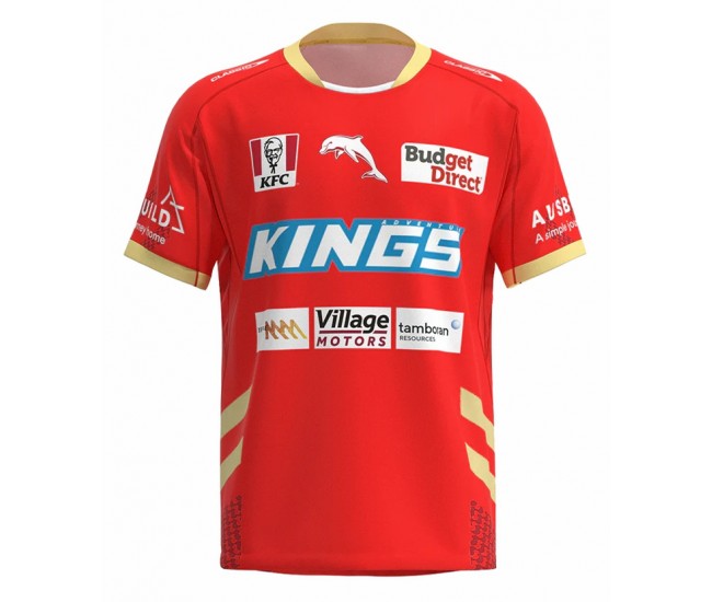 Dolphins Men's Red Training Rugby Jersey 2023