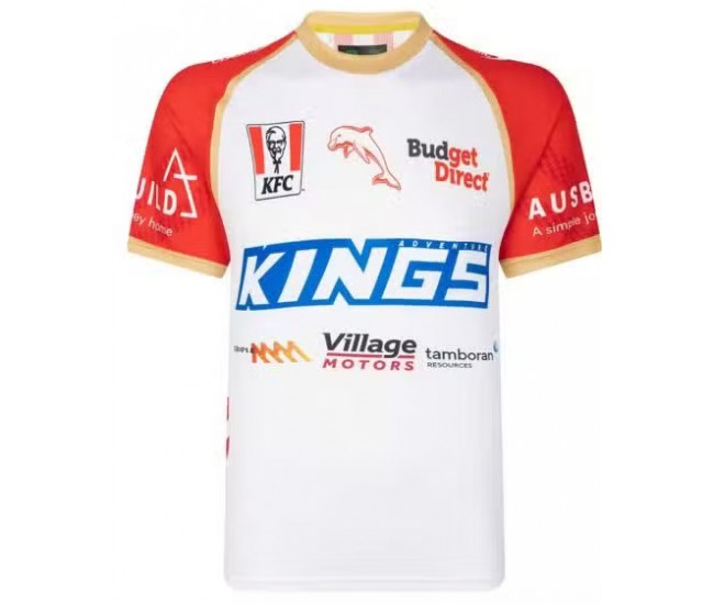 Dolphins Men's White Training Rugby Jersey 2023