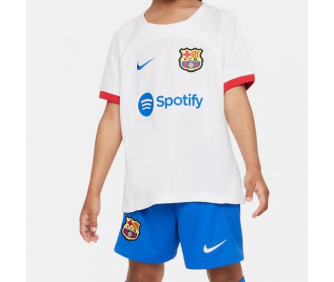23-24 FC Barcelona Kids Away Kit