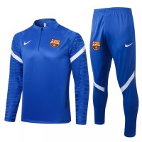 2021-22 FC Barcelona Blue Training Technical Soccer Tracksuit