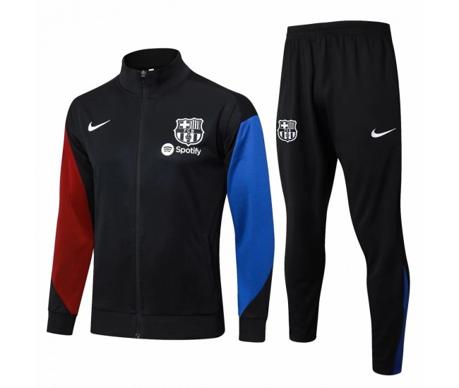 24-25 FC Barcelona Mens Black Training Presentation Tracksuit