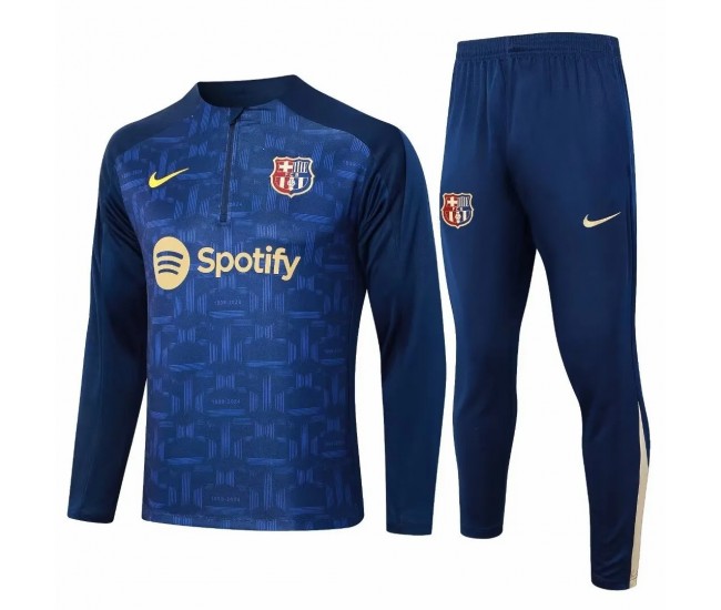 24-25 FC Barcelona Mens Blue Training Technical Tracksuit