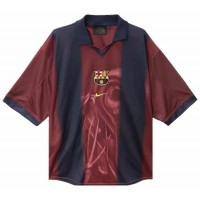 2000-2001 FC Barcelona X Travis Scott Mens Retro Home Skeleton Jersey