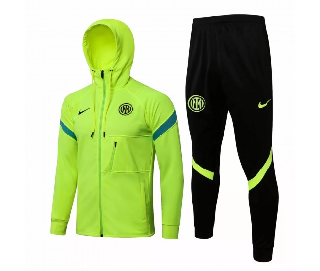 2021-22 Inter Milan Green Training Hooded Presentation Soccer Tracksuit 2021-22 Inter Milan Green Training Hooded Presentation Soccer Tracksuit