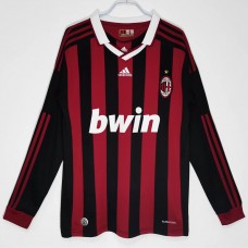 2009-2010 AC Milan Long Sleeve Home Retro Jersey 