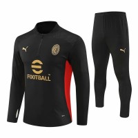 24-25 AC Milan Mens Black Training Technical Tracksuit