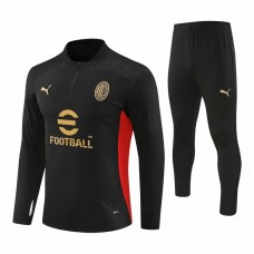 24-25 AC Milan Mens Black Training Technical Tracksuit