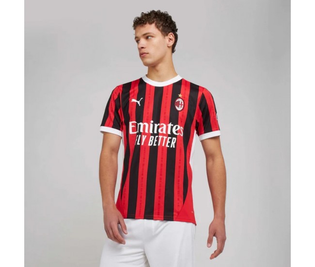 24-25 AC Milan Mens Home Authentic Soccer Jersey 