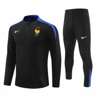 24-25 France National Team Mens Black Training Technical Tracksuit