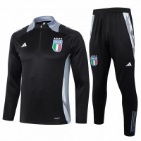 24-25 Italy Mens Black Training Technical Tracksuit
