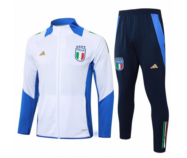 24-25 Italy Mens White Training Presentation Tracksuit