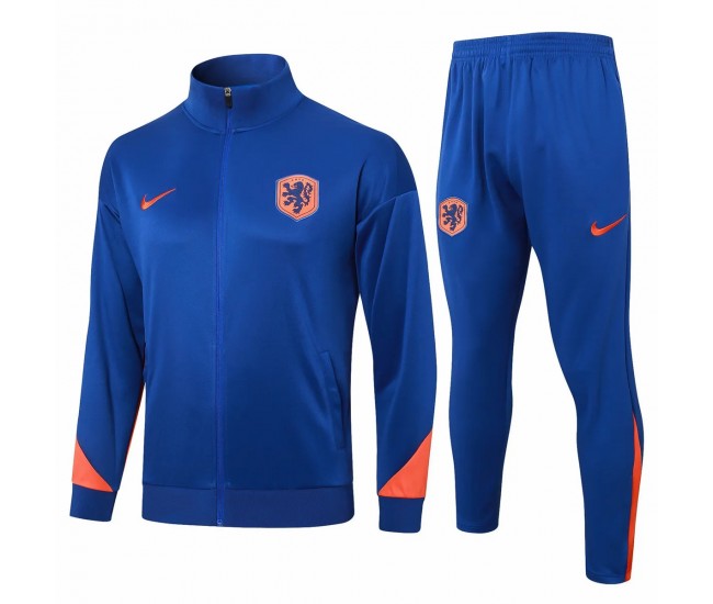 24-25 Netherlands Mens Blue Training Presentation Tracksuit