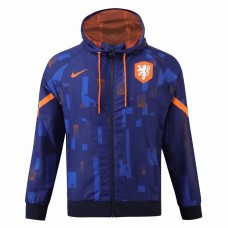 24-25 Netherlands Mens Blue Windbreaker Jacket