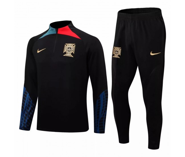 2022-23 Portugal National Team Black Training Technical Soccer Tracksuit 2022-23 Portugal National Team Black Training Technical Soccer Tracksuit