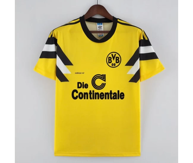 Borussia Dortmund Cup Final Home Retro Soccer Jersey 1988-1989