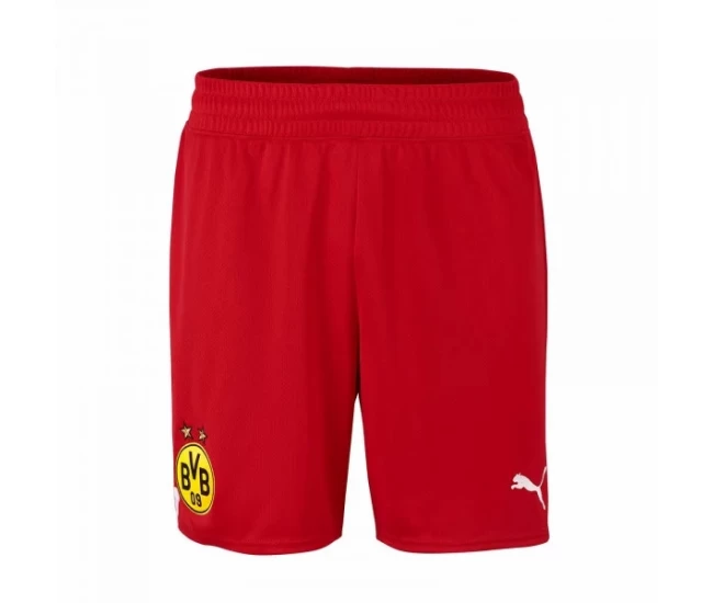 Borussia Dortmund Mens Red Goalkeeper Soccer Shorts 2022