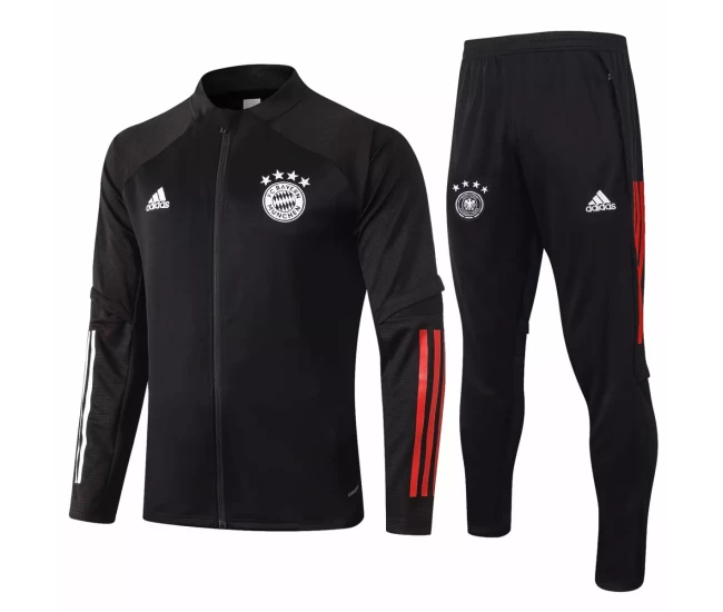 Bayern Munich Training Presentation Soccer Tracksuit 2020 Black