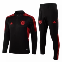 Bayern Munich Mens Black Training Technical Soccer Tracksuit 2022-23