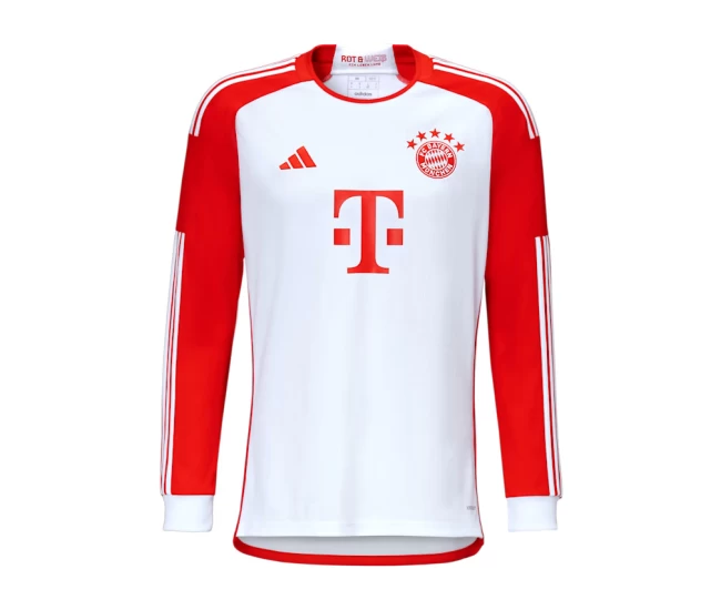 FC Bayern Home Mens Long Sleeve Soccer Jersey 2023