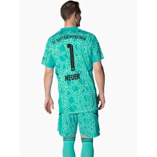 FC Bayern Mens Green Goalkeeper Soccer Shorts 2022