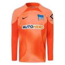 Hertha BSC Mens Orange Goalkeeper Soccer Jersey 2022-23