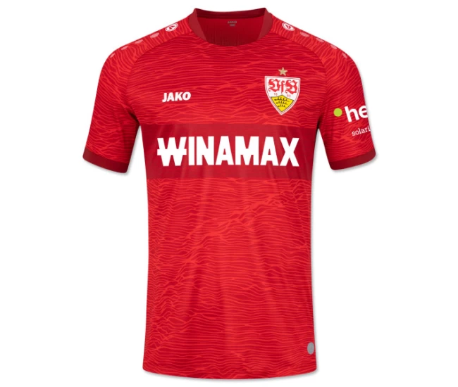 VfB Stuttgart Mens Red Away Soccer Jersey 2023-24