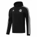 Flamengo Mens Windrunner Full Zip Hooded Soccer Jacket Black 2023