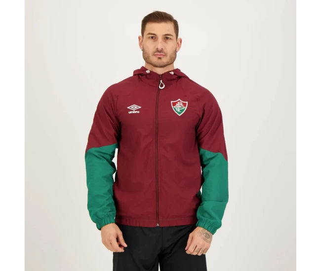 Umbro Fluminense Mens Travel Grena Soccer Jacket 2023
