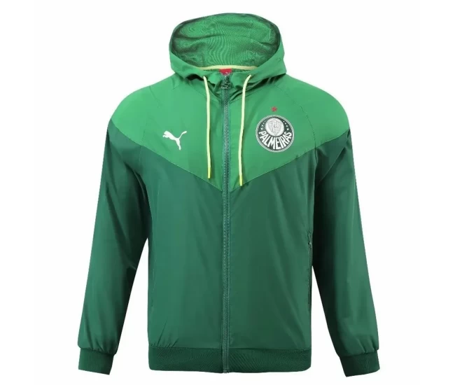 Palmeiras Mens Windrunner Full Zip Hooded Soccer Jacket 2023