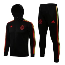 Ajax Amsterdam Black Hooded Presentation Soccer Tracksuit 2021-22