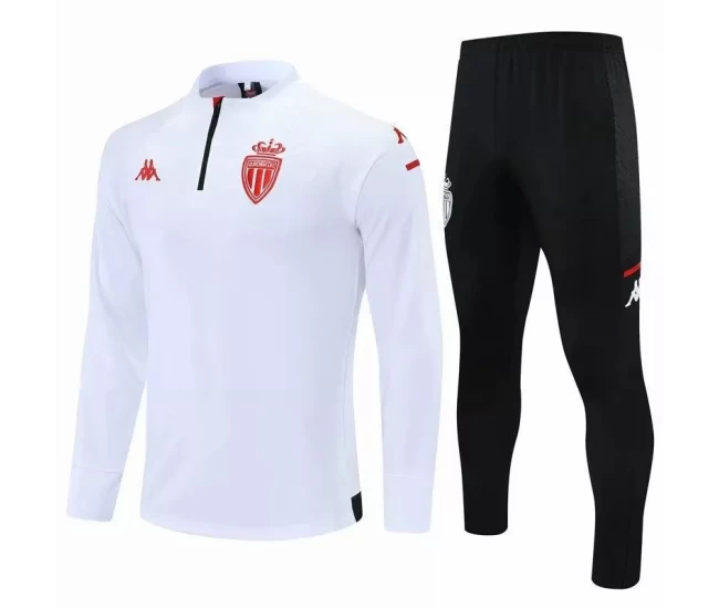 AS Monaco Training Soccer Tracksuit White 2021