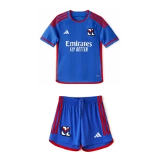 Olympique Lyonnais Kids Away Soccer Kit 2023