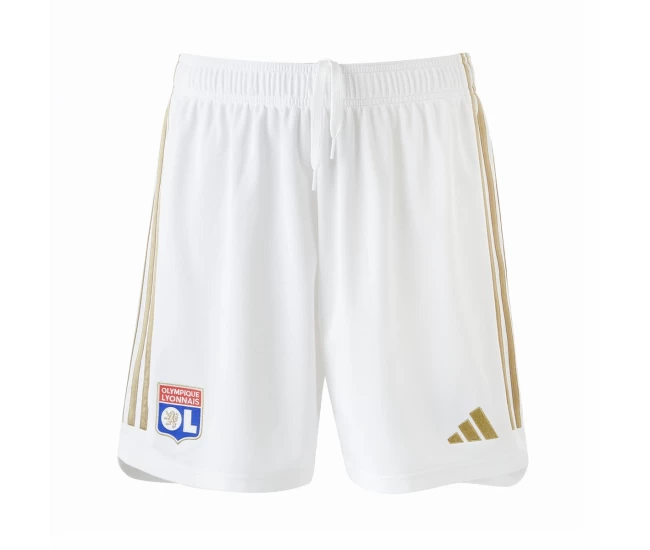 Olympique Lyon Mens Home Soccer Shorts 2023
