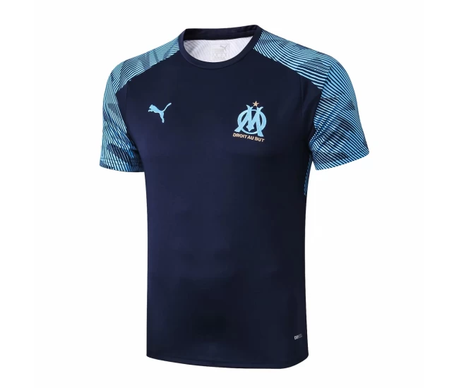 Olympique de Marseille Training Blue Soccer Jersey 2019-20