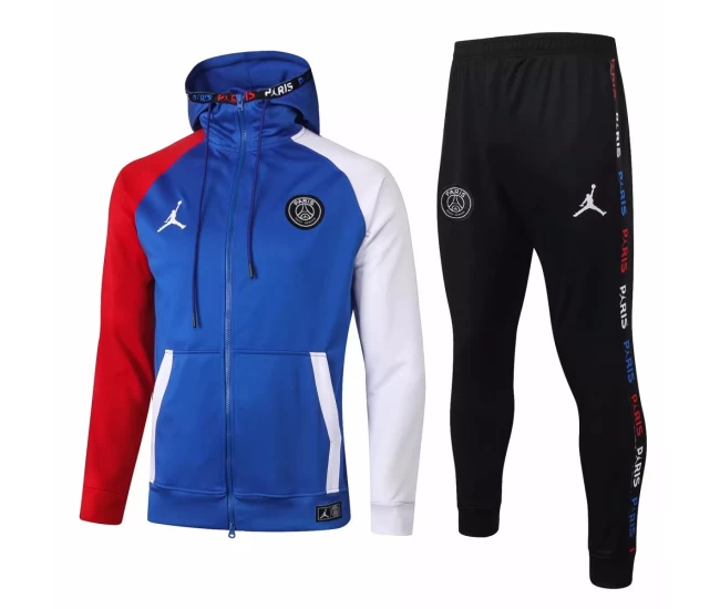 Jordan X Psg Soccer Casual Fleece Presentation Tracksuit 2020 Blue