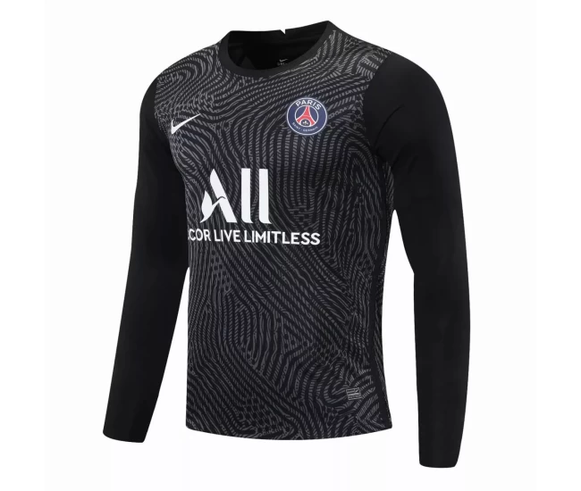 Paris Saint Germain Goalkeeper Long Sleeve Soccer Jersey Black 2020 2021