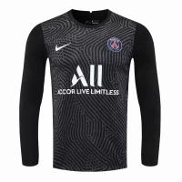 Paris Saint Germain Goalkeeper Long Sleeve Soccer Jersey Black 2020 2021