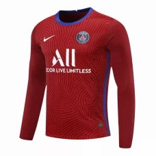 Paris Saint Germain Goalkeeper Long Sleeve Soccer Jersey Red 2020 2021