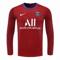 Paris Saint Germain Goalkeeper Long Sleeve Soccer Jersey Red 2020 2021