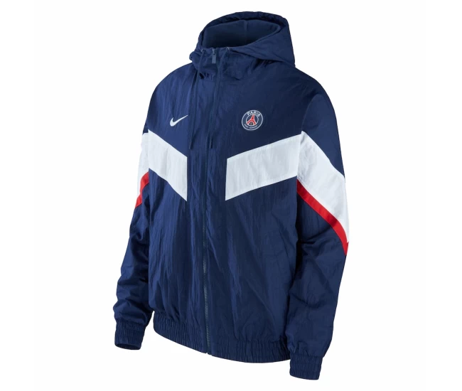 Paris Saint-Germain Strike Anthem Full-Zip Hoodie Soccer Jacket Navy