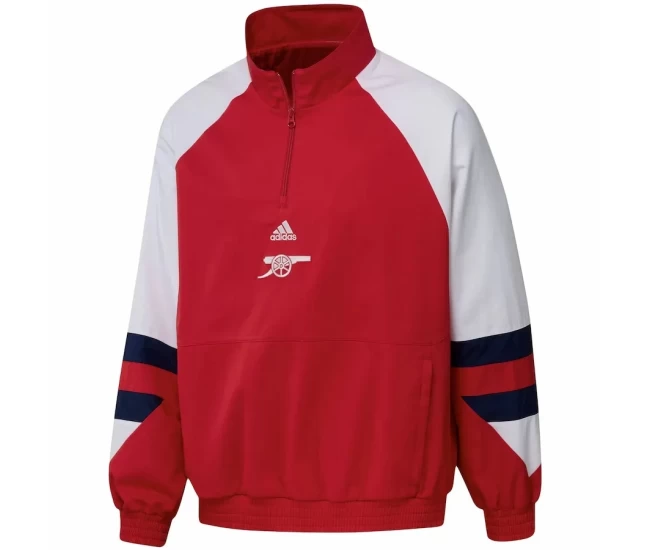 Arsenal Mens Icon Raglan Quarter Zip Soccer Top 2023